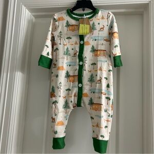 Sugar Bee Camping Pajamas with Buttflap